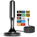 HIDB TV Antenna for Smart TV Indoor, Digital Indoor TV Antenna for Local Channels with Strong Magnetic Base, Easy Installation, Long Range Reception, 4K HD 1080P, 10ft Cables
