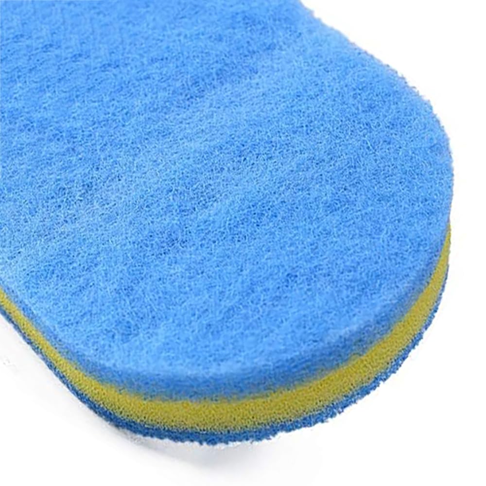 Multifunctional Cleaning Brush with Handle, Thick Sponge Scrubber for Kitchen, Bathroom, Bathtub, Sink & Floor, 1 Pack Blue