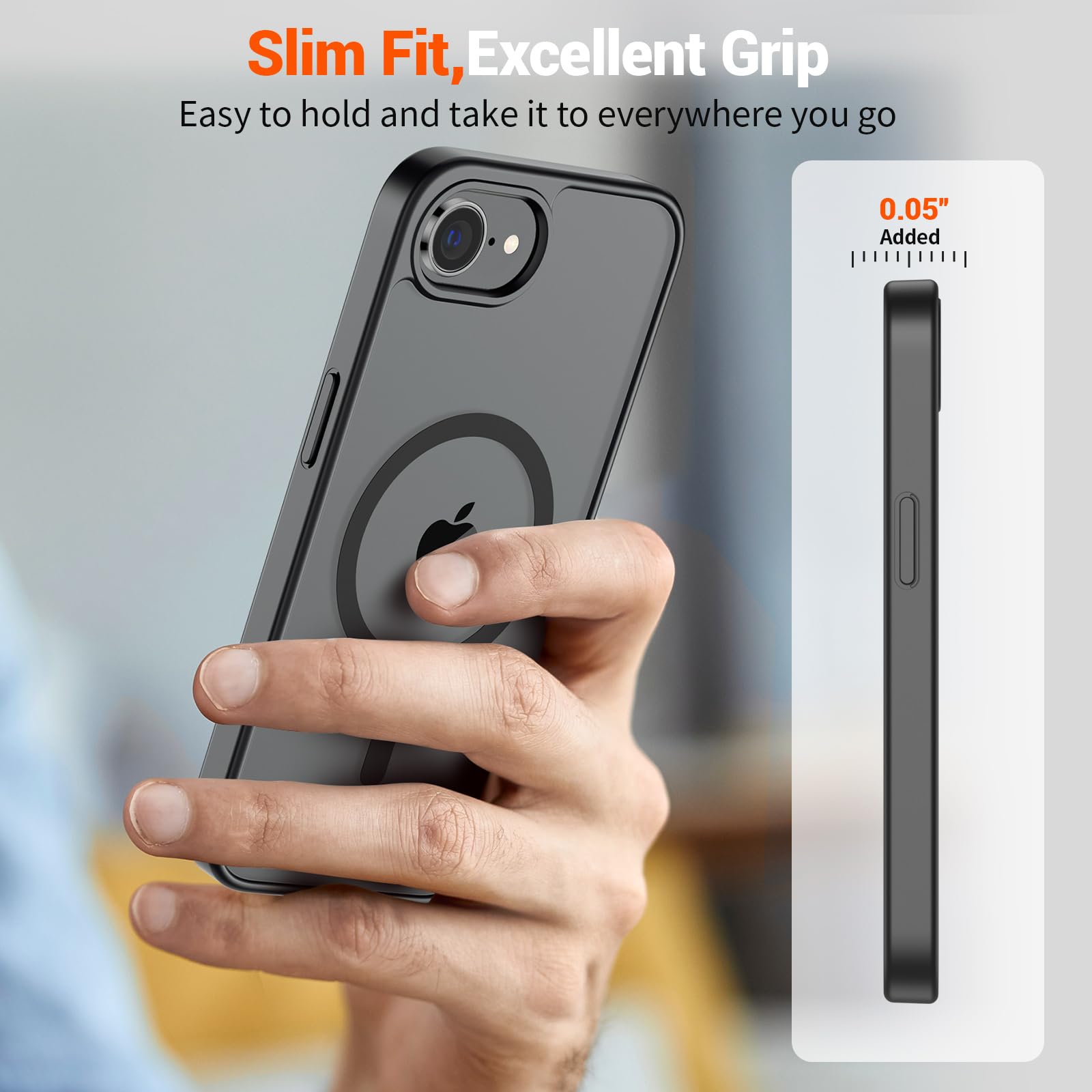 SUPFINE Magnetic for iPhone 17e Case/iPhone 16e Case Black