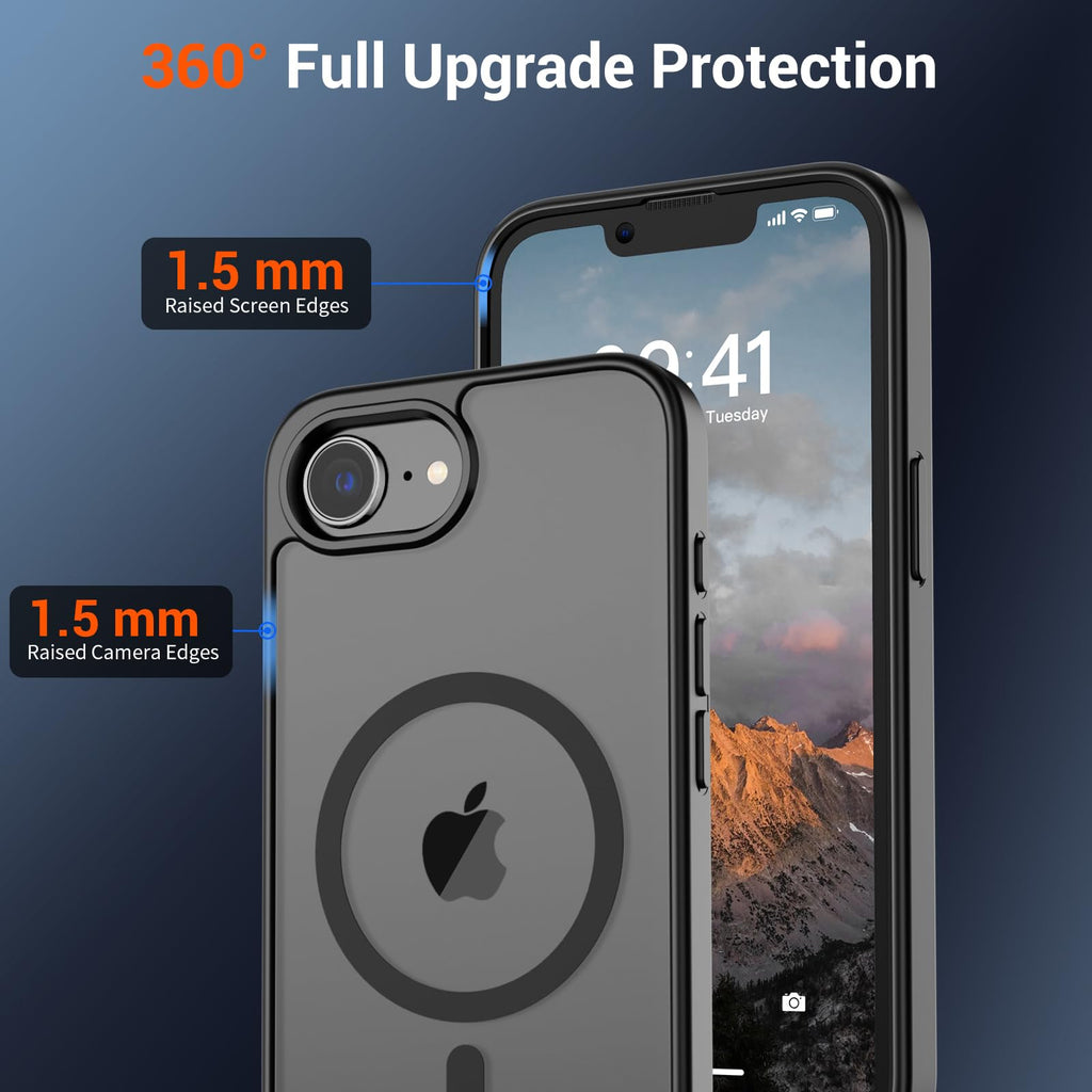SUPFINE Magnetic for iPhone 17e Case/iPhone 16e Case Black