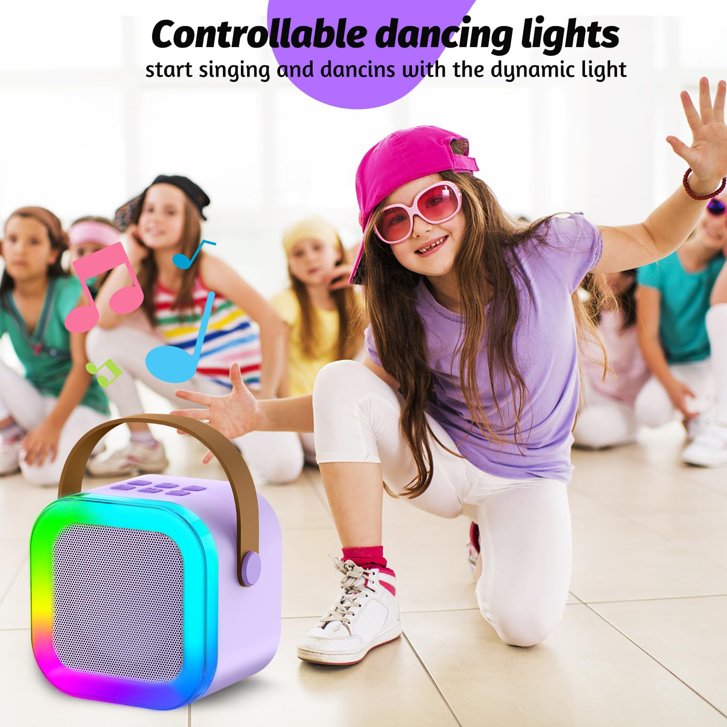 OUTUVAS Kids Karaoke Machine Toy, Ages 4-12, Christmas & Birthday Gift, Karaoke Toys for Boys & Girls