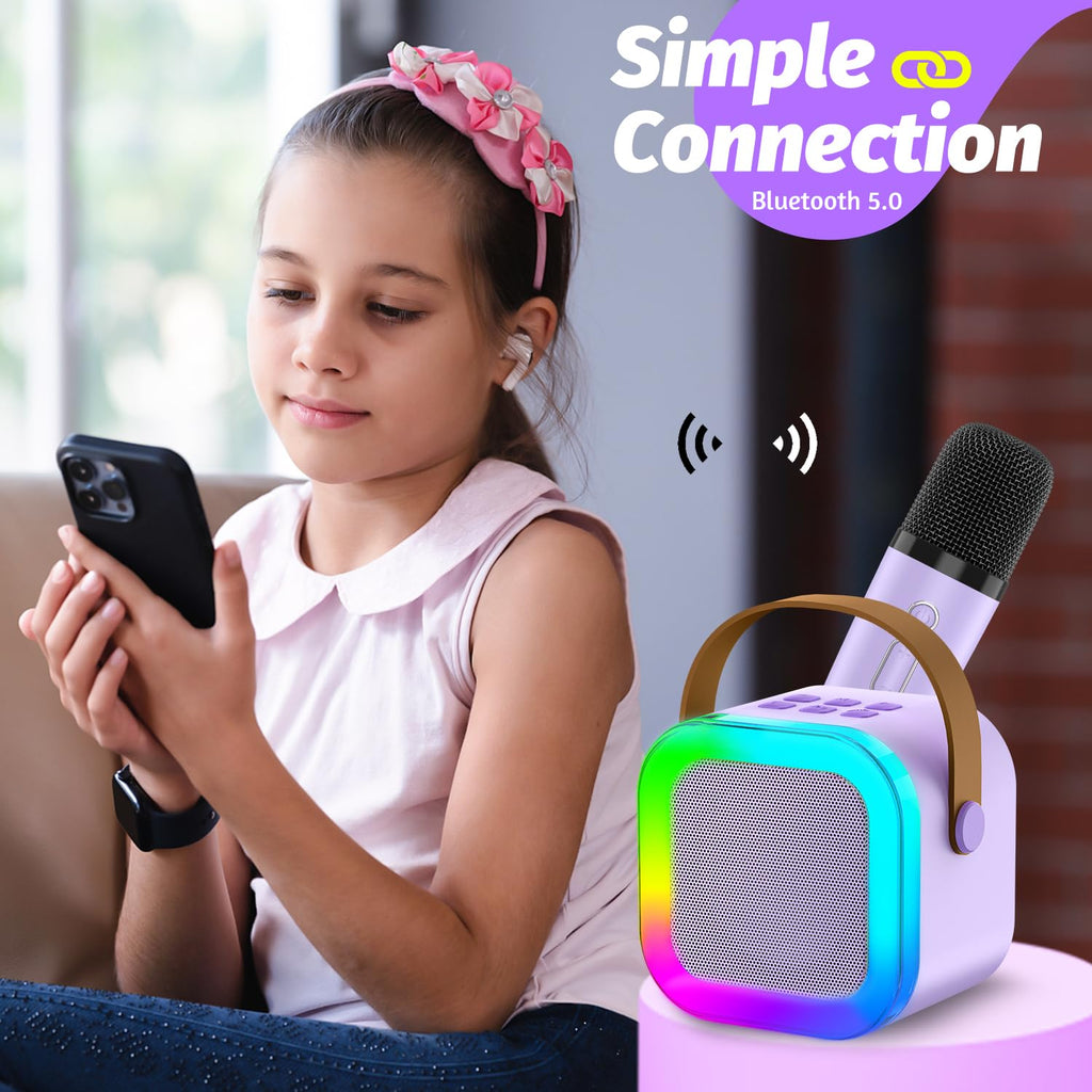 OUTUVAS Kids Karaoke Machine Toy, Ages 4-12, Christmas & Birthday Gift, Karaoke Toys for Boys & Girls