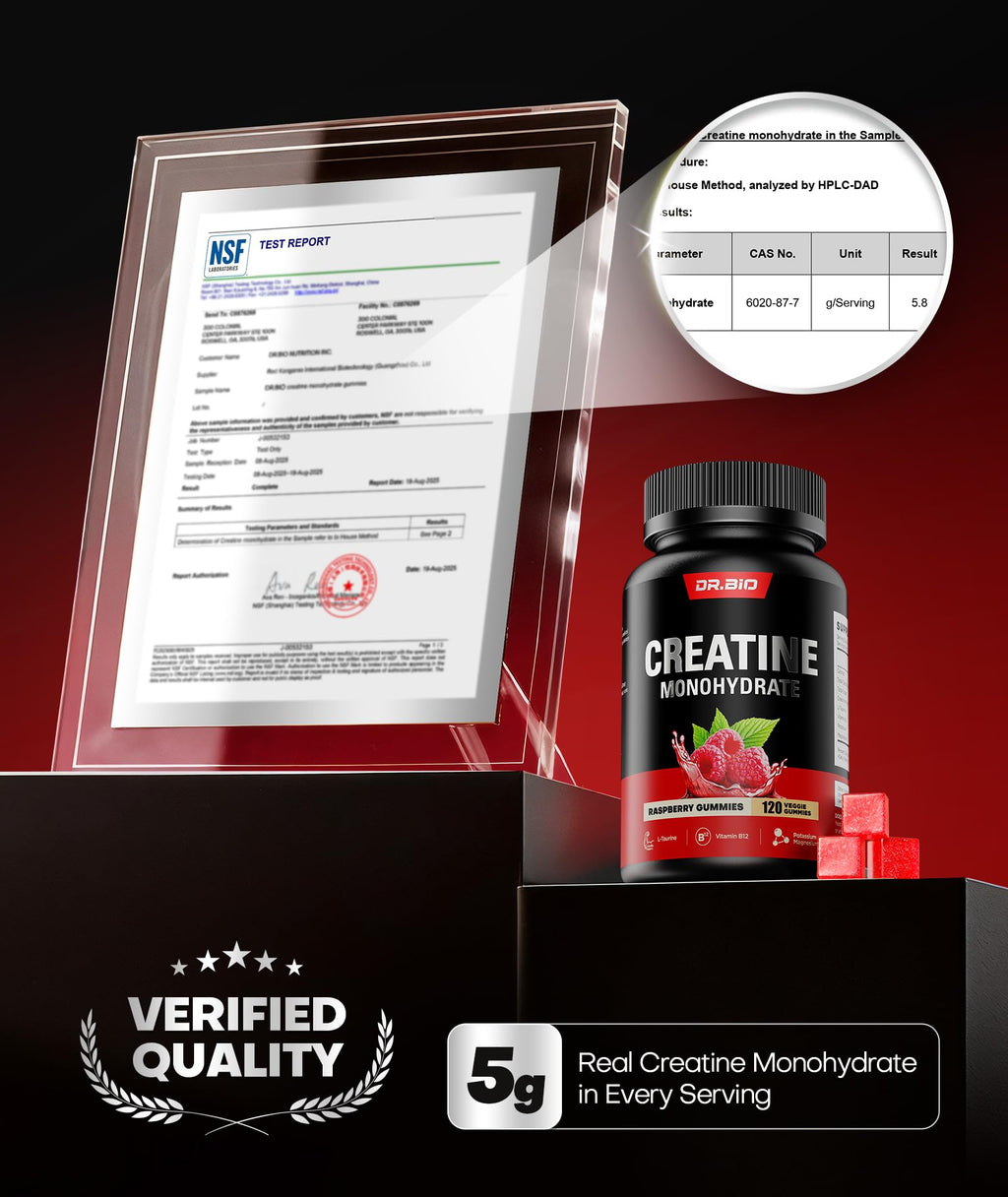 Instant Boost Creatine Monohydrate Gummies, Complex Formula with Real 5000mg Creatine, L-Taurine, B12, Mg & K, Pre-Workout Creatine for Women & Men to Support Energy, Muscle, Recovery, 0 Sugar, Vegan