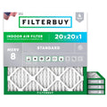 Filterbuy 20x20x1 Air Filter MERV 8 Dust & Allergy Defense (4-Pack)