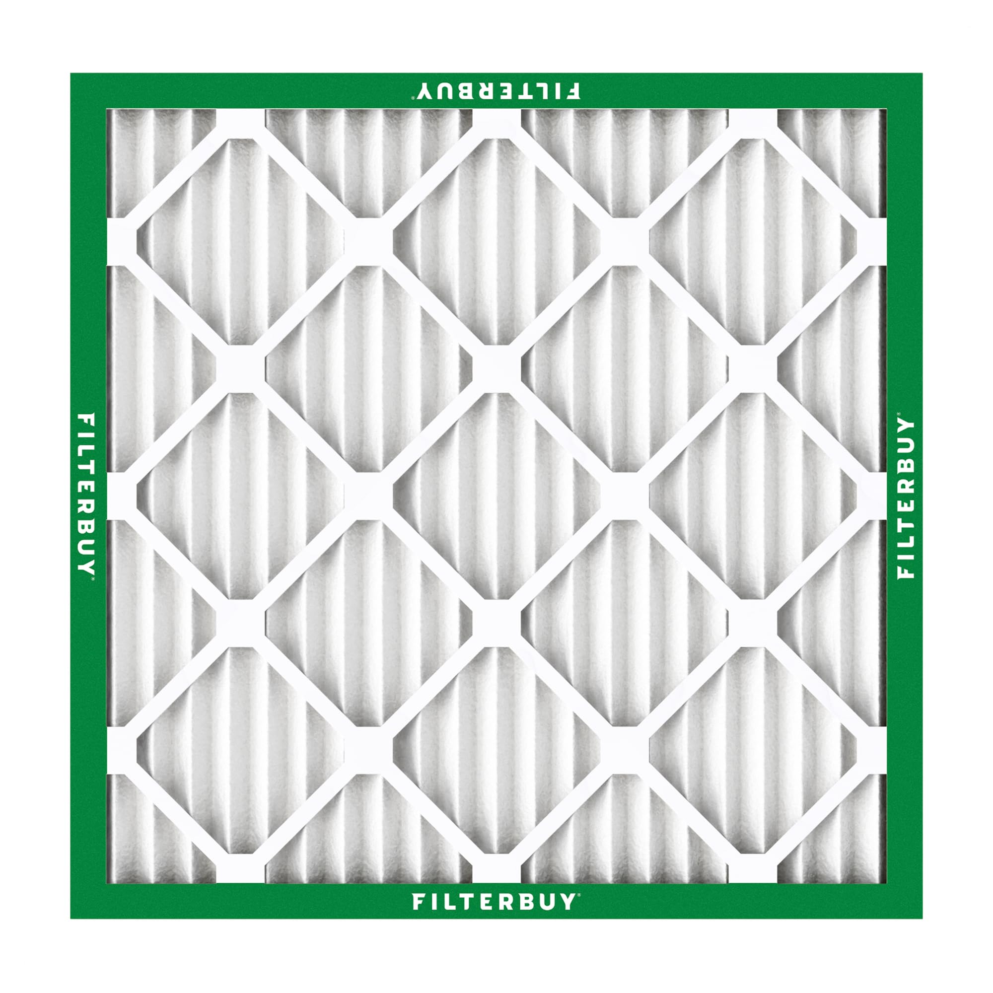 Filterbuy 20x20x1 Air Filter MERV 8 Dust & Allergy Defense (4-Pack)