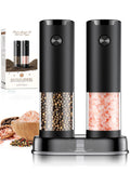 Electric Salt and Pepper Grinder Set Automatic Battery Pepper Mill Shakers Adjustable Coarseness Upgraded Larger Capacity with Led Home and Kitchen Appliances Birthday Gifts for Women Men