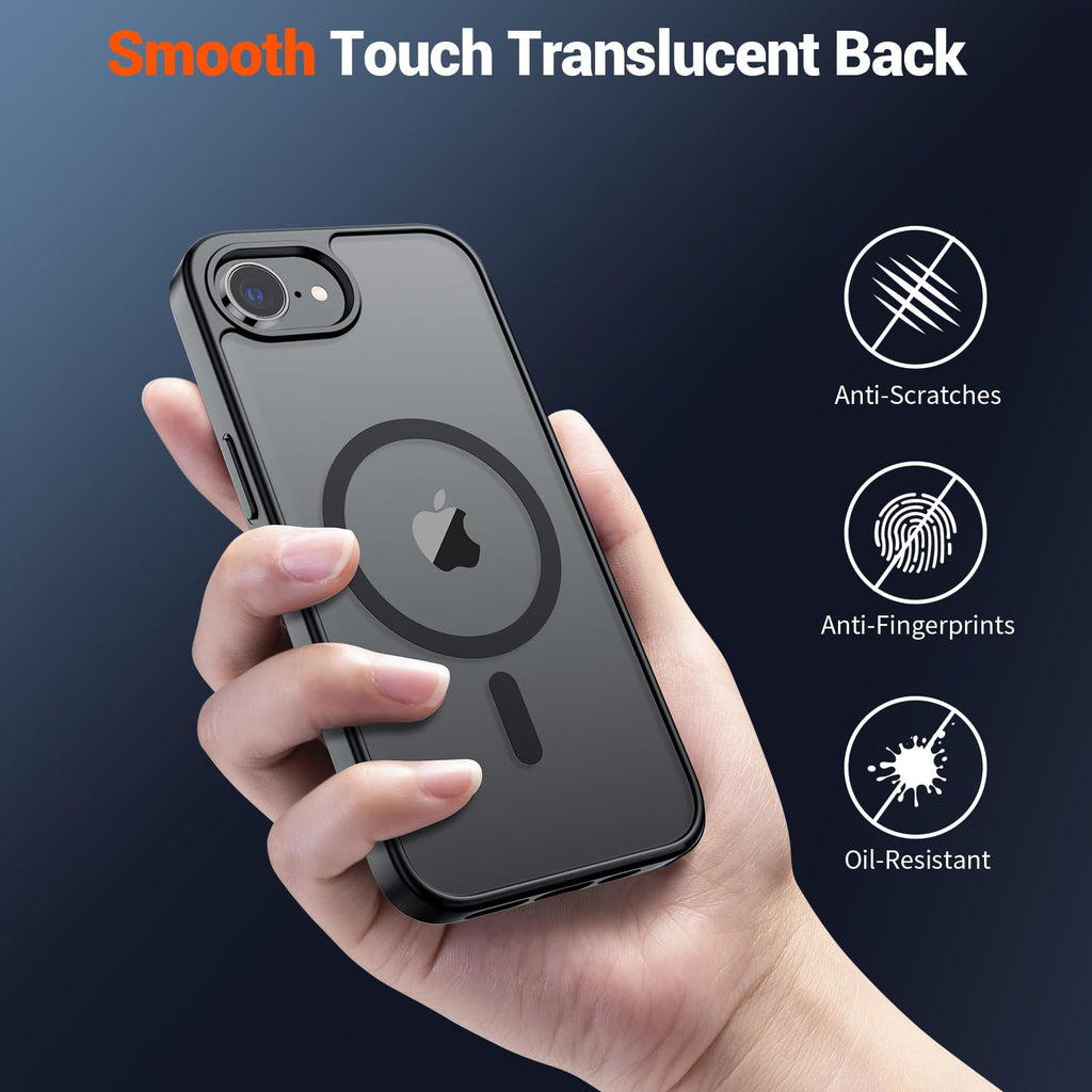 SUPFINE Magnetic for iPhone 17e Case/iPhone 16e Case Black