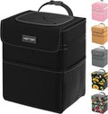 HOTOR Car Trash Can, Leak-Proof Car Organizer, Black