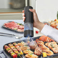 Electric Salt and Pepper Grinder,Spice Mill, One Hand Automatic Pepper Mill, Adjustable Coarseness, Grinder Shakers with LED Light