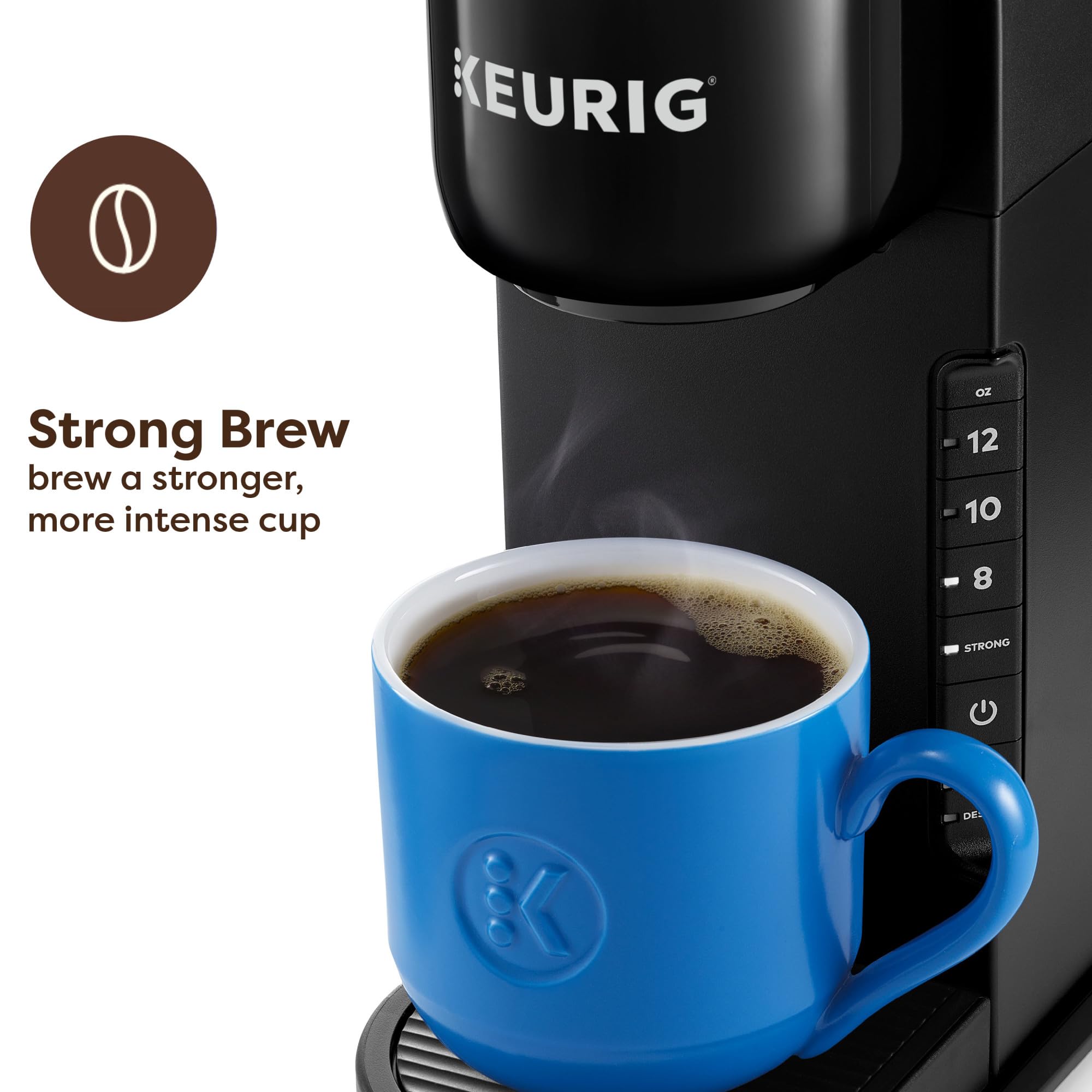 Keurig K-Express Single Serve K-Cup Pod Coffee Maker, 3 Brew Sizes, Strong Button Feature, 42oz Removable Reservoir, Black