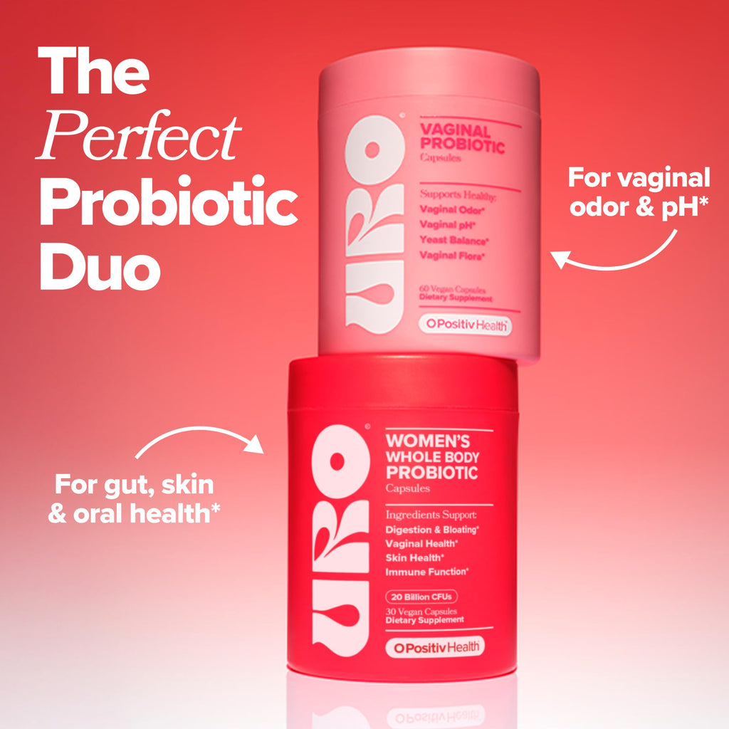 O Positiv URO Women’s Probiotic – All-in-one Probiotic for Women - Vaginal, Gut, Skin, and Oral Microbiome Health – 20B+ CFUs, Licorice Root, Dandelion – Non-GMO, Vegan, Gluten-Free – 30 Capsules