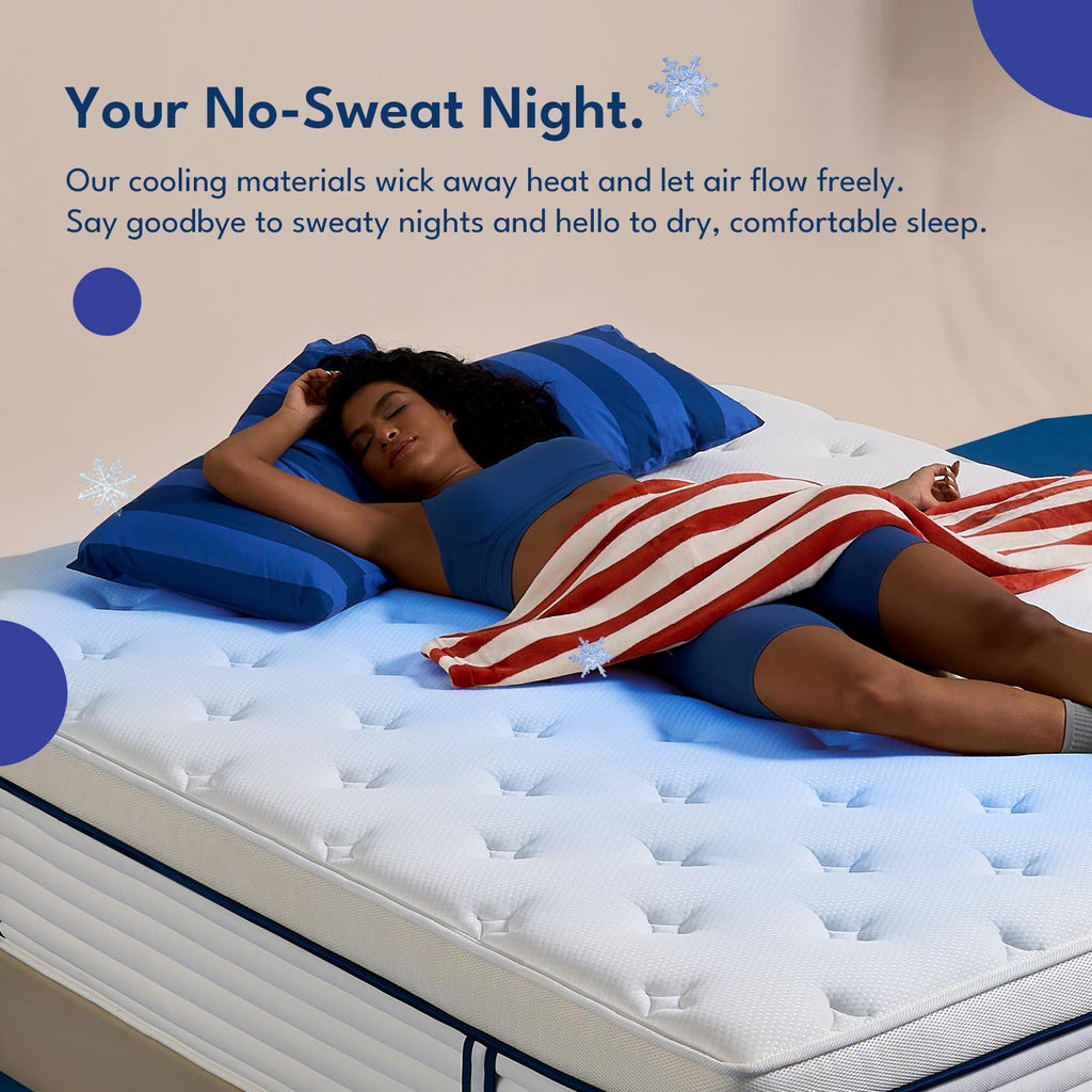 REJUSLEEP 12 Inch Queen Size Mattress, Hybrid Mattress in a Box, Cooling Gel Memory Foam and Individual Pocket Springs for Pressure Relief, CertiPUR-US Certified, Medium Firm Feel