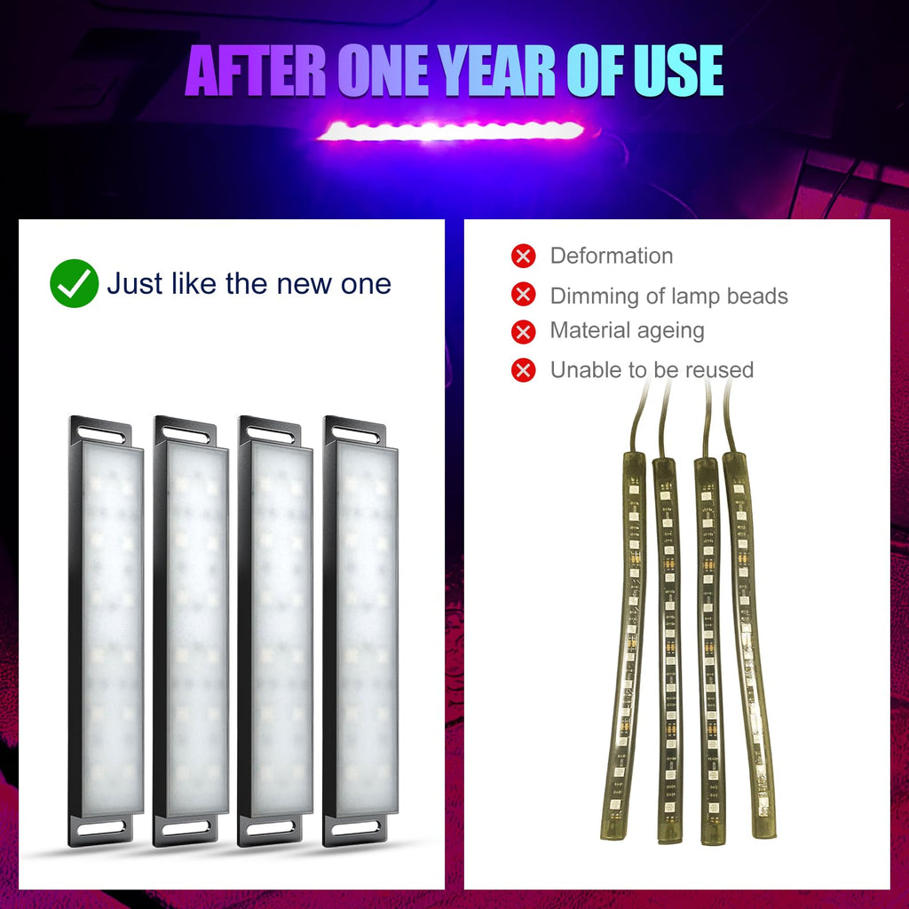 Car LED Lights Interior,RGB Interior Car Lights with App Control&Music Sync