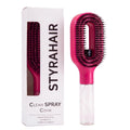 2 in 1 Hair Brush with Water Spray, Misting Brush for Mixed Hair, One-Touch Anti-Flyaway Spray Comb, Simplify Your Haircare, Spraying Hairbrush for Smoother Softer Beard Hair (AquaBrush Rose Pink)