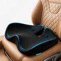 SitCushion Car Seat Cushion for Long Driving – X Large Memory Foam Seat Cushion for Sciatica & Tailbone Pain Relief, Orthopedic Coccyx Cushion with Non-Slip Bottom, Back Pillow for Car, Truck (Black)