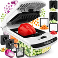Fullstar Pro Original Vegetable Chopper - Chopper and Spiralizer - Food Chopper with Container, Fruit Cutter, Onion Dicer - All-in-One Prep Tool - Kitchen Gadgets and Gifts (4 in 1, White)