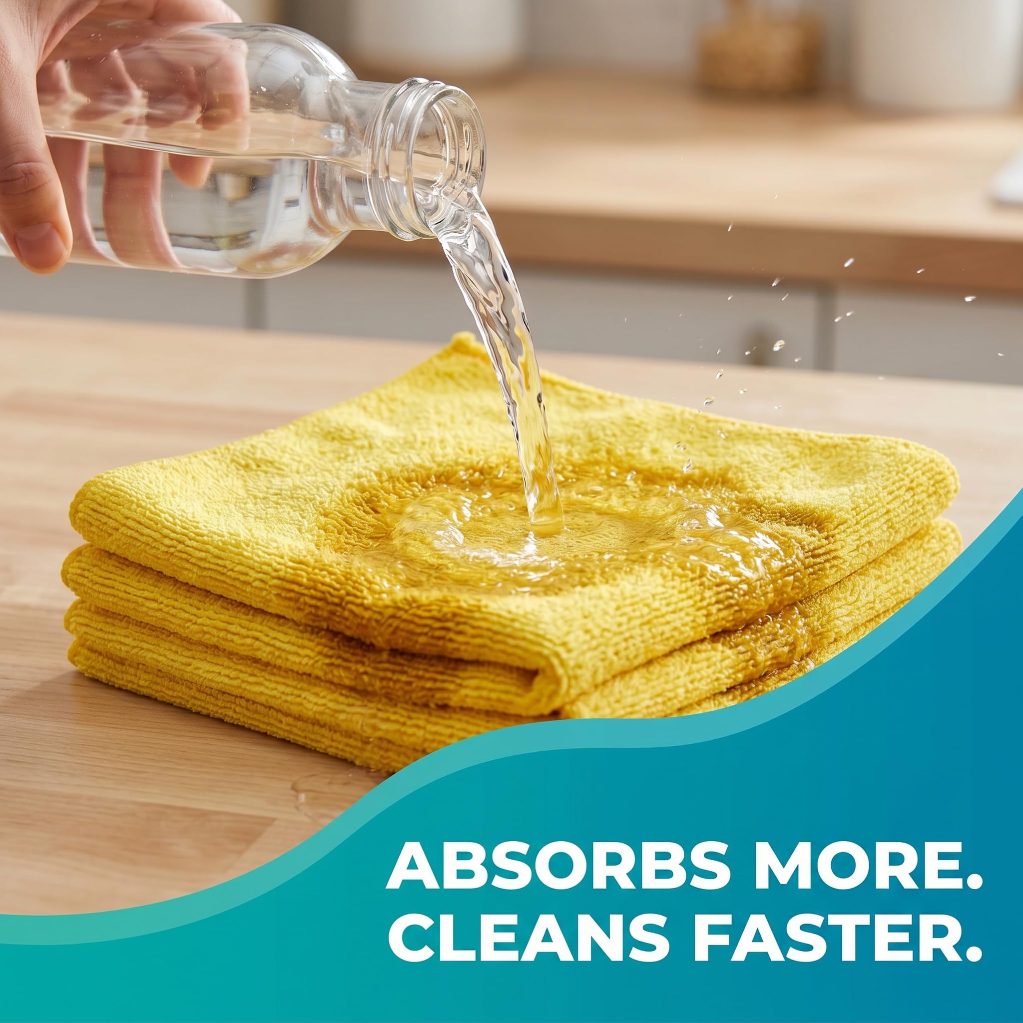 HELOMOR Large Microfiber Towels 6 Pack - 30"x18" Car Drying Towel - Extra Absorbent Cleaning Cloths for Floors, Kitchen and Windows - Lint-Free Detailing Cloths for Cars
