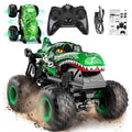 BEZGAR Monster Truck Toys - Remote Control Monster Truck with Light & Music, Dinosaur Toys for Kids, 1:20 Scale RC Truck with 360° Spins and Drifting, Remote Control Car for Boys 4-7