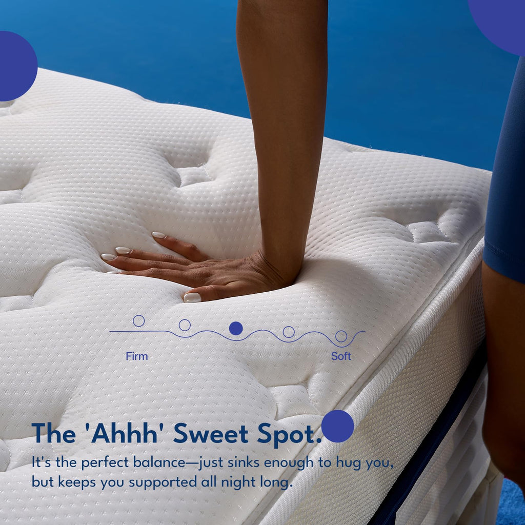 REJUSLEEP 12 Inch Queen Size Mattress, Hybrid Mattress in a Box, Cooling Gel Memory Foam and Individual Pocket Springs for Pressure Relief, CertiPUR-US Certified, Medium Firm Feel