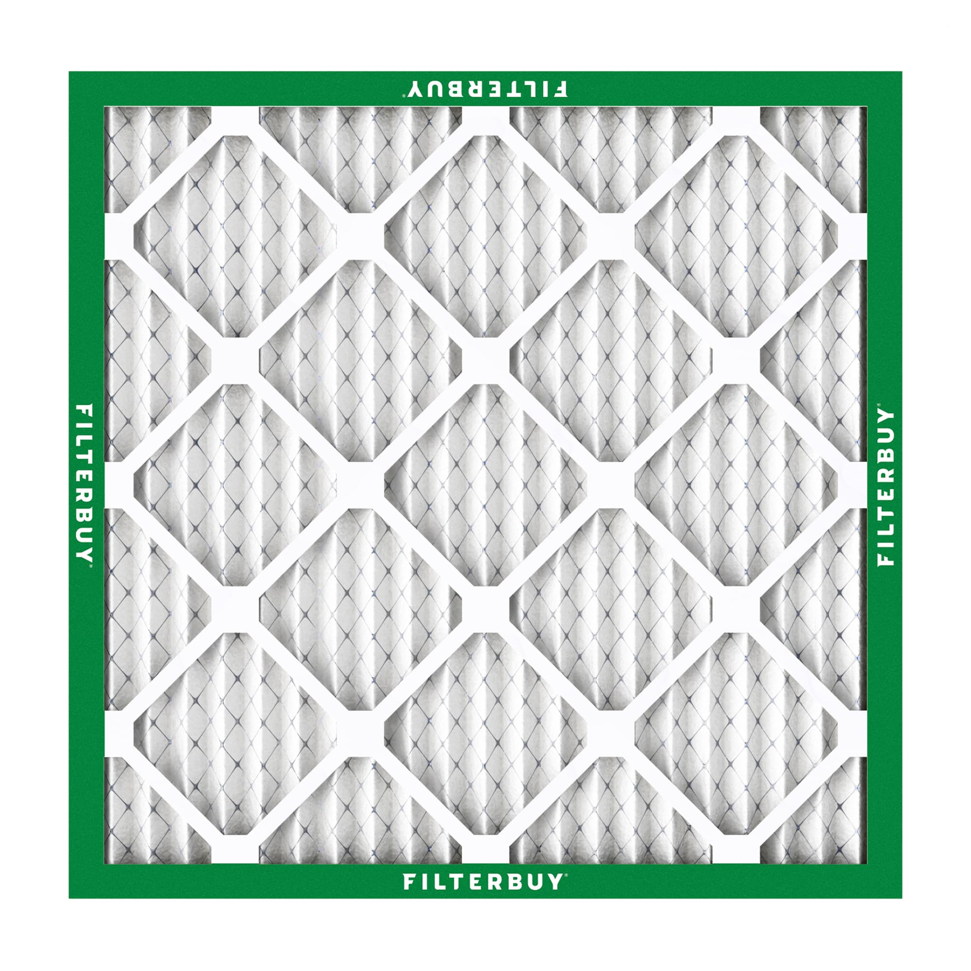 Filterbuy 20x20x1 Air Filter MERV 8 Dust & Allergy Defense (4-Pack)